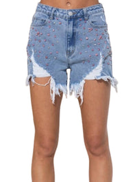 Blue B - Remy Rhinestone Denim Short