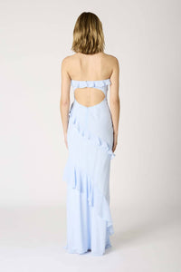 Cotton Candy La - Strapless Ruffle Tiered Maxi Dress