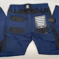Huxtley Men's Fx-1 Slim Fit Pro Utility Pockets Pants in blue - men's pants - detail view