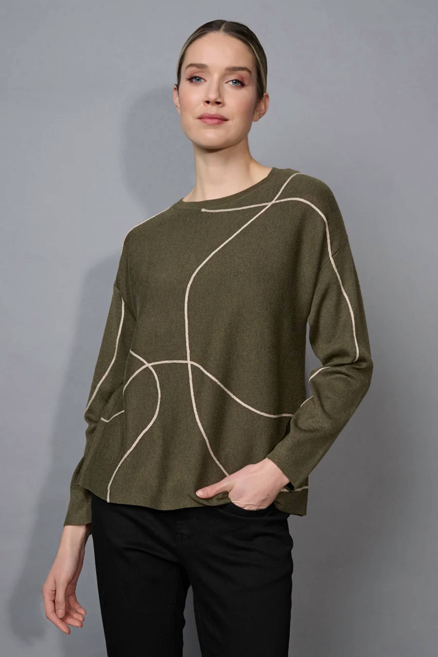 Picadilly - Metallic Trim Sweater