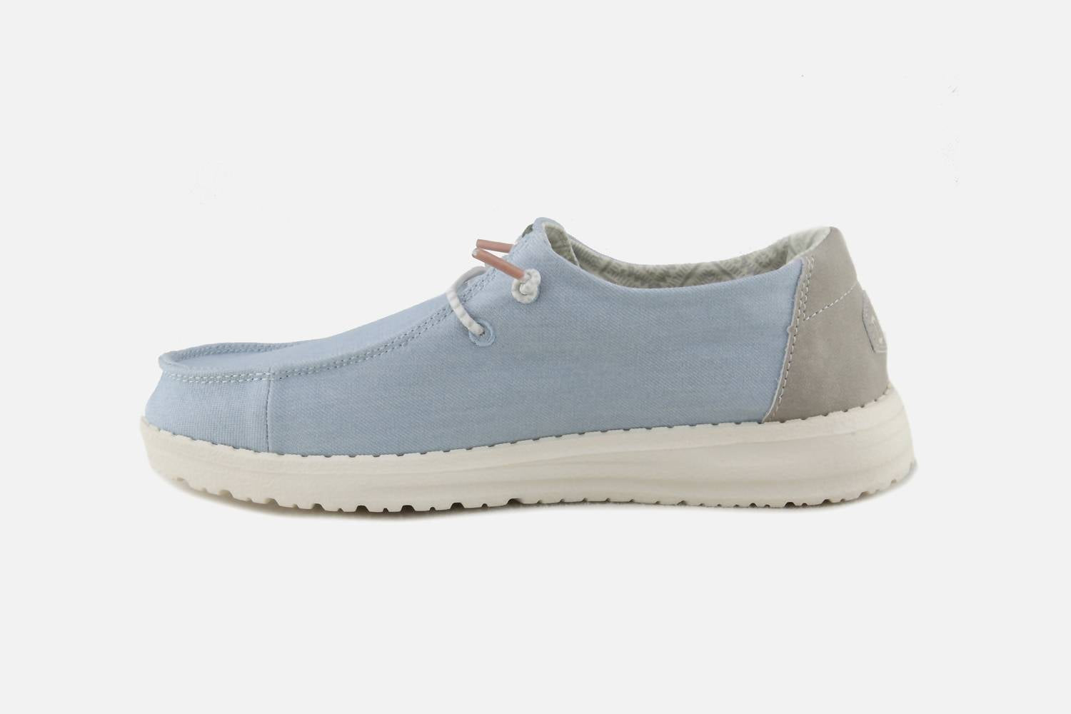 HEY DUDE Women's Wendy Tempe Slip On Shoes in denim - women's flats - detail view