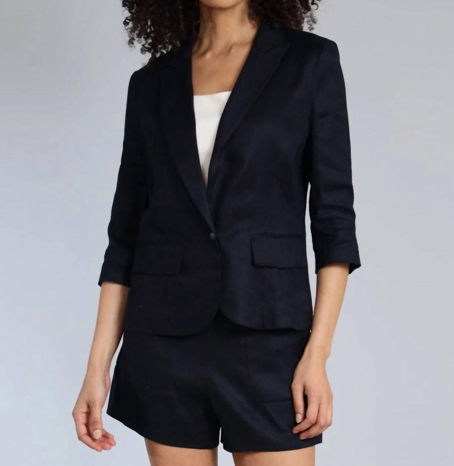 Lola & Sophie - Stretch Linen Twill Blazer