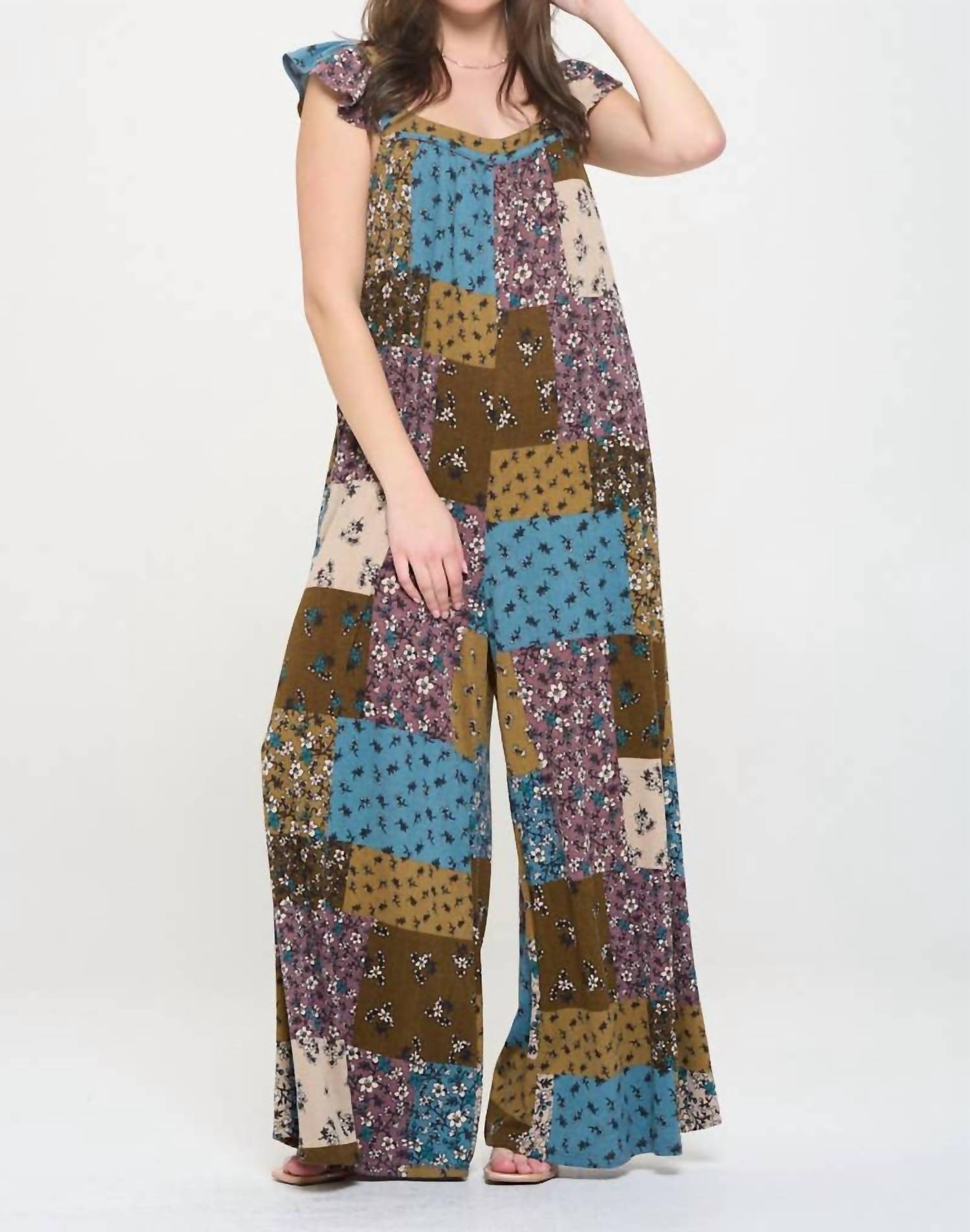 Jade By Jane - Ruffle Knit Maxi Jumpsuit