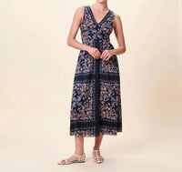 Cleobella Constance Ankle Dress in dark la ramos print - women's dress
