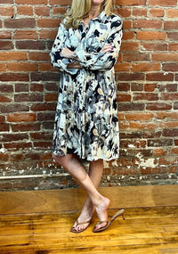 Shana Apparel - Cotton Tier Button Up Collar Dress