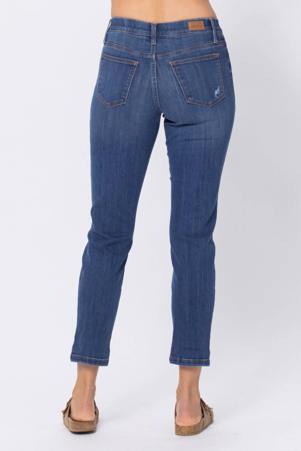 Judy Blue - Distressed Boyfriend Pull-on Jeans