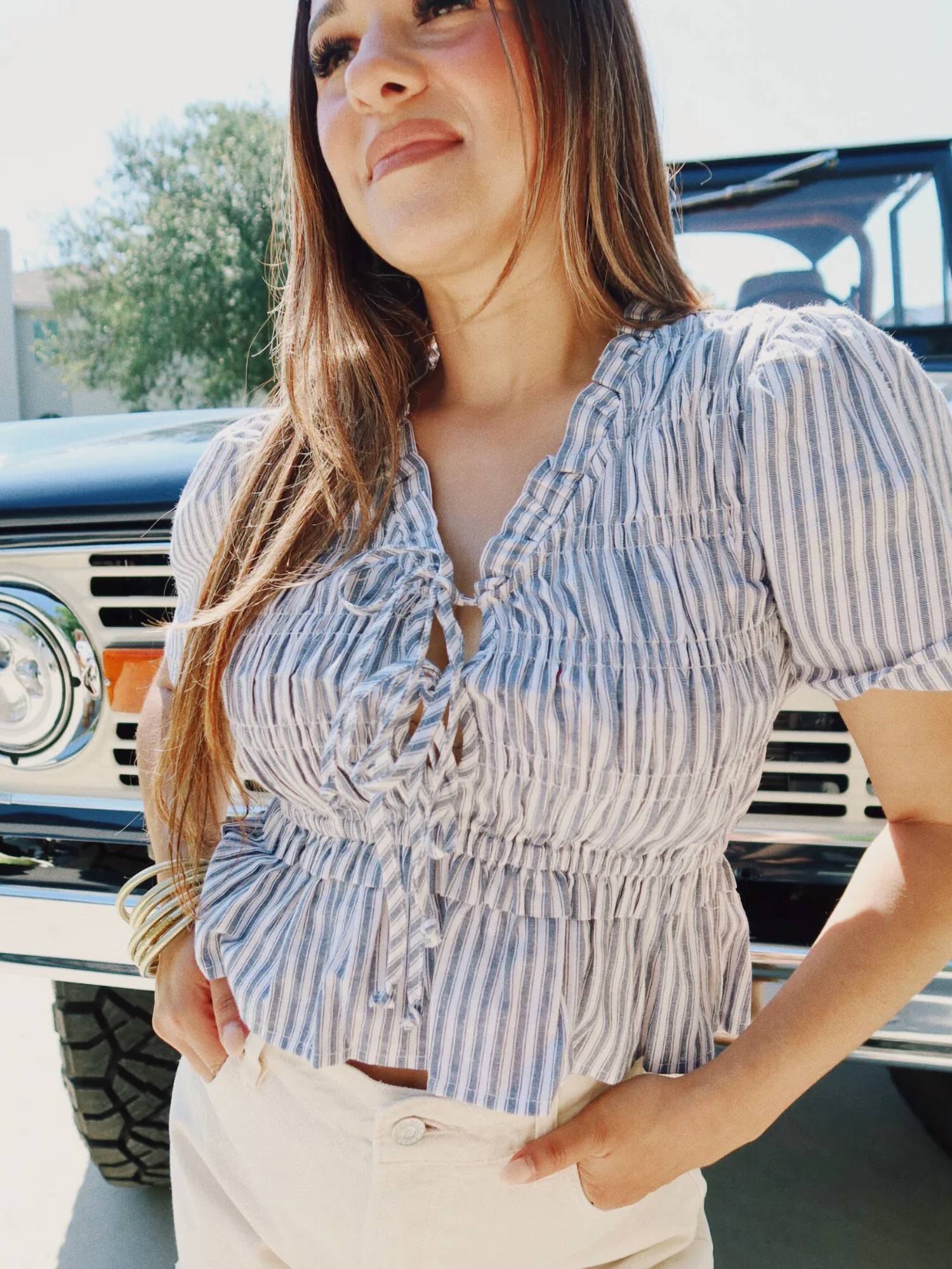 Olivaceous - Liberty Stripe Top