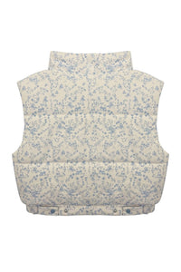 Katie J Nyc - Glacier Bloom Snowy Corduroy Puffer Vest