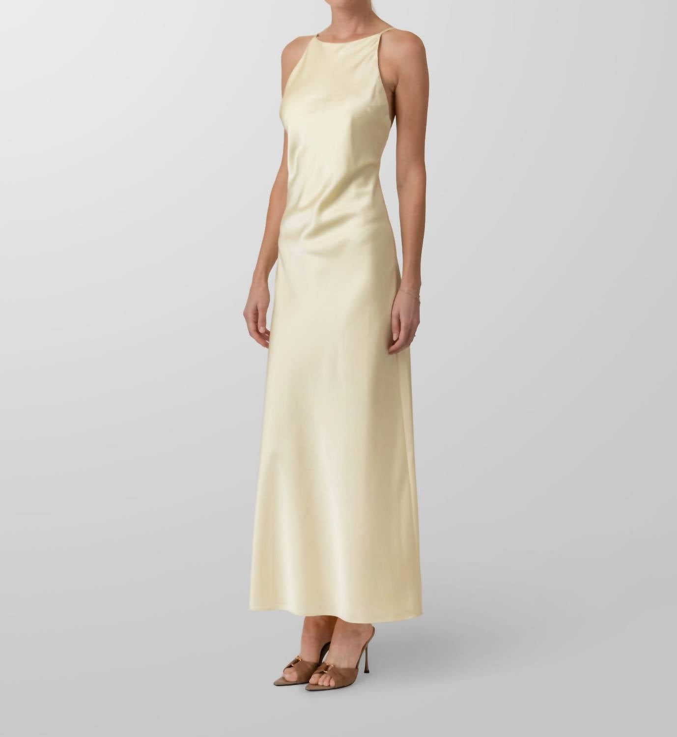 Line And Dot - Satin Maxi Dress