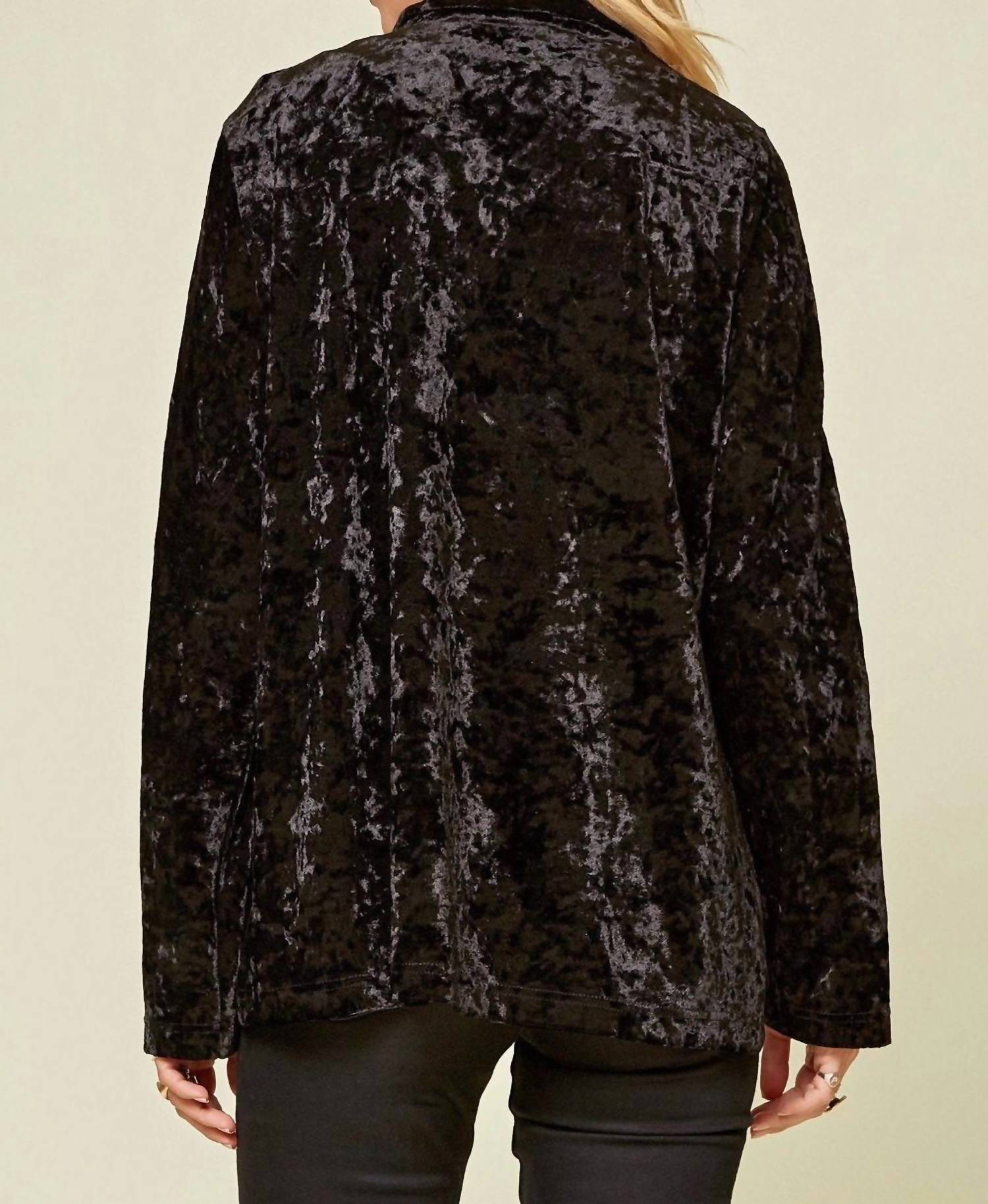Andree By Unit - Embroidered Velvet Blazer
