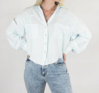 Panache Apparel - Gauze Button Up Top