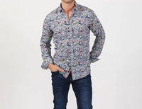 Eight X - Mandala Floral Print Button Down Shirt