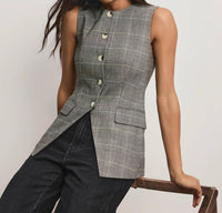 Veronica Beard - Lois Plaid Sleeveless Top