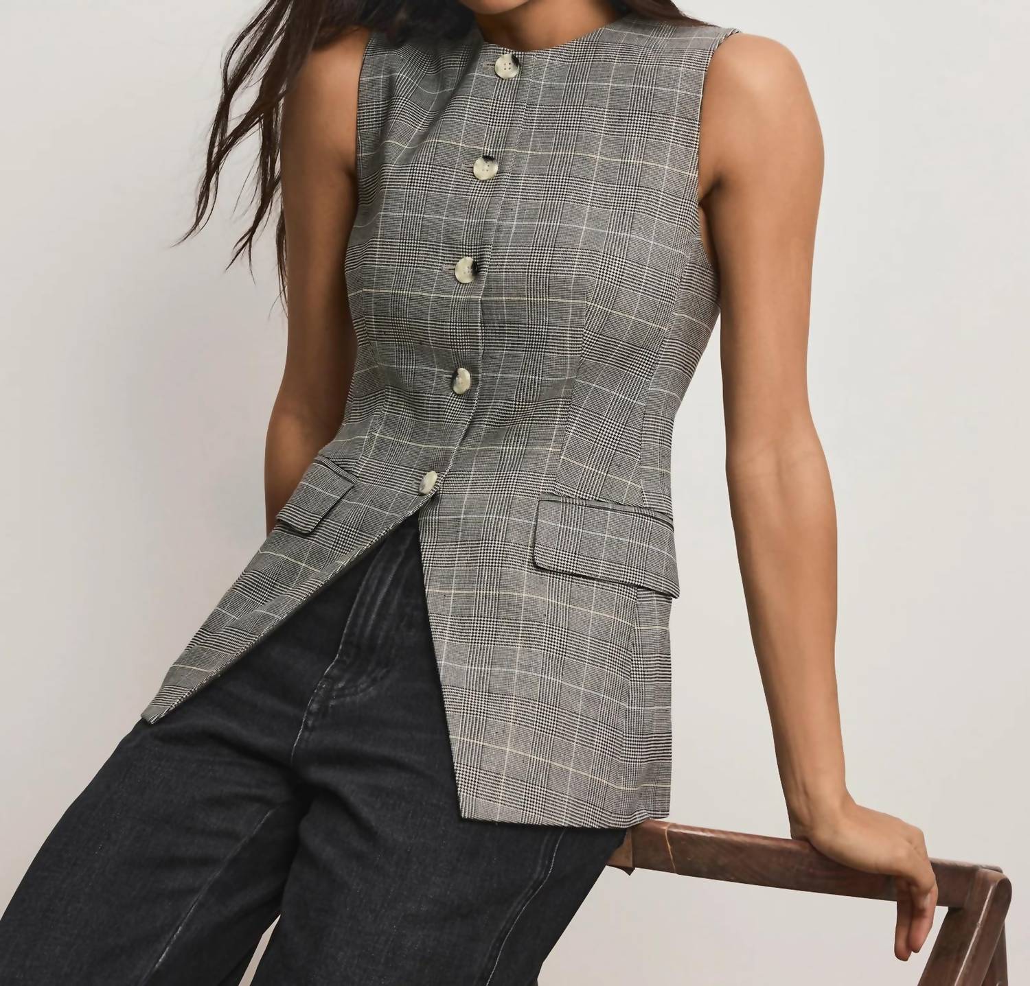 Veronica Beard - Lois Plaid Sleeveless Top