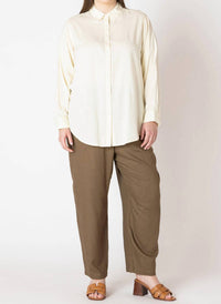 Dex - Button Front Long Sleeve Blouse
