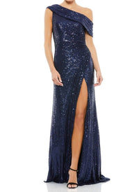 Mac Duggal - Sequined Drop Shoulder Gown