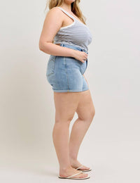 Judy Blue - High Waist Slim Cell Phone Back Pocket Denim Short