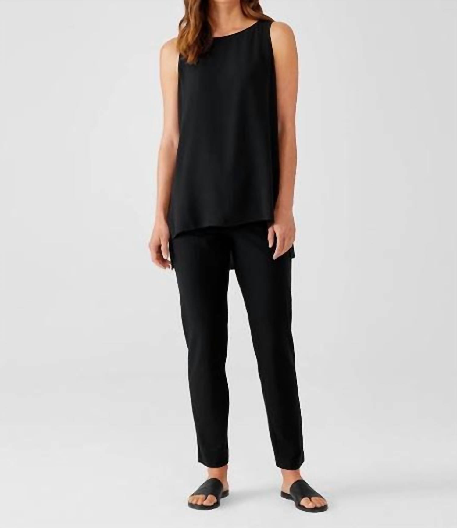 Eileen Fisher - Stretch Crepe Slim Ankle Pant
