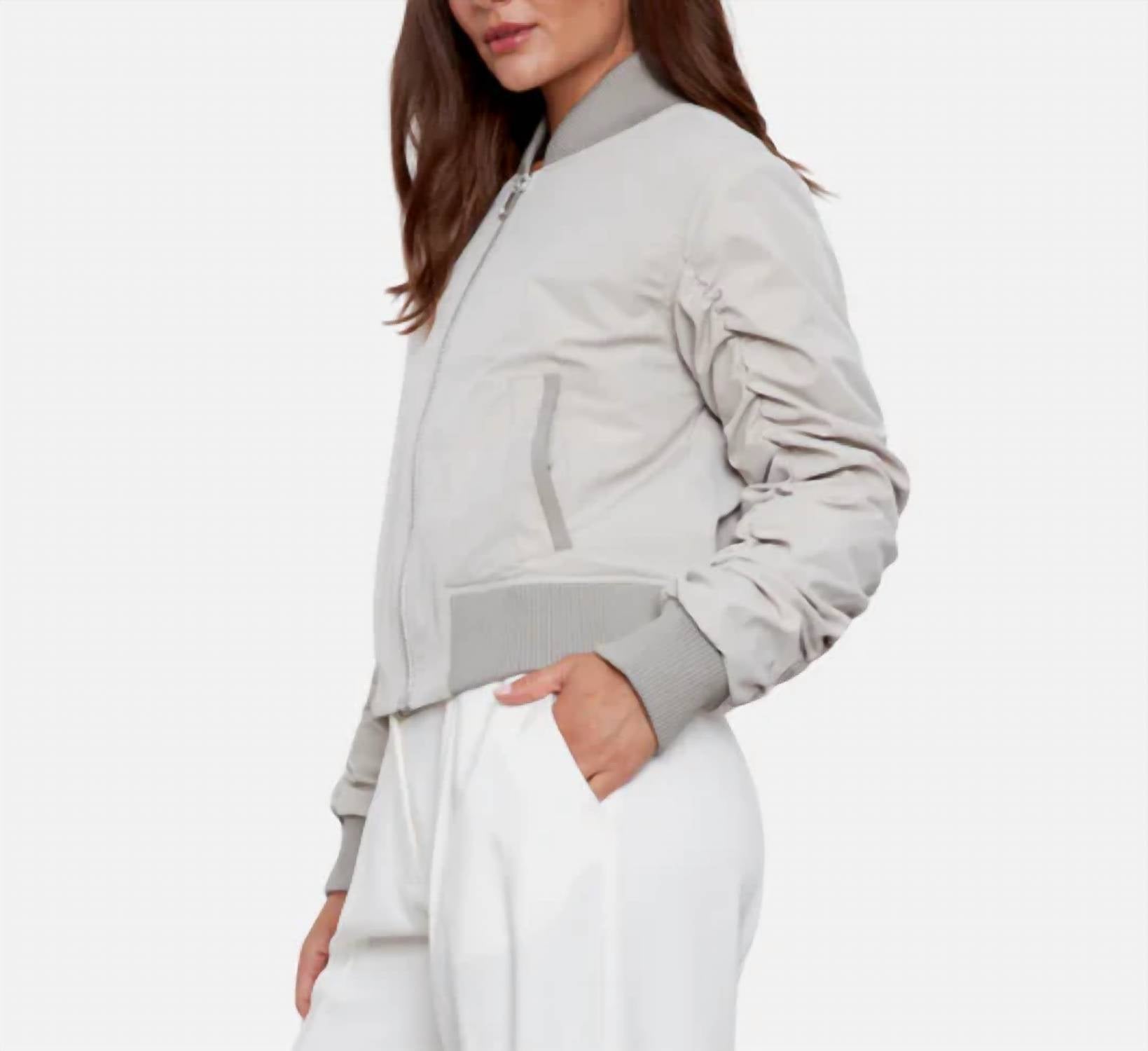 Adroit Atelier - Siara Long Sleeve Bomber Jacket