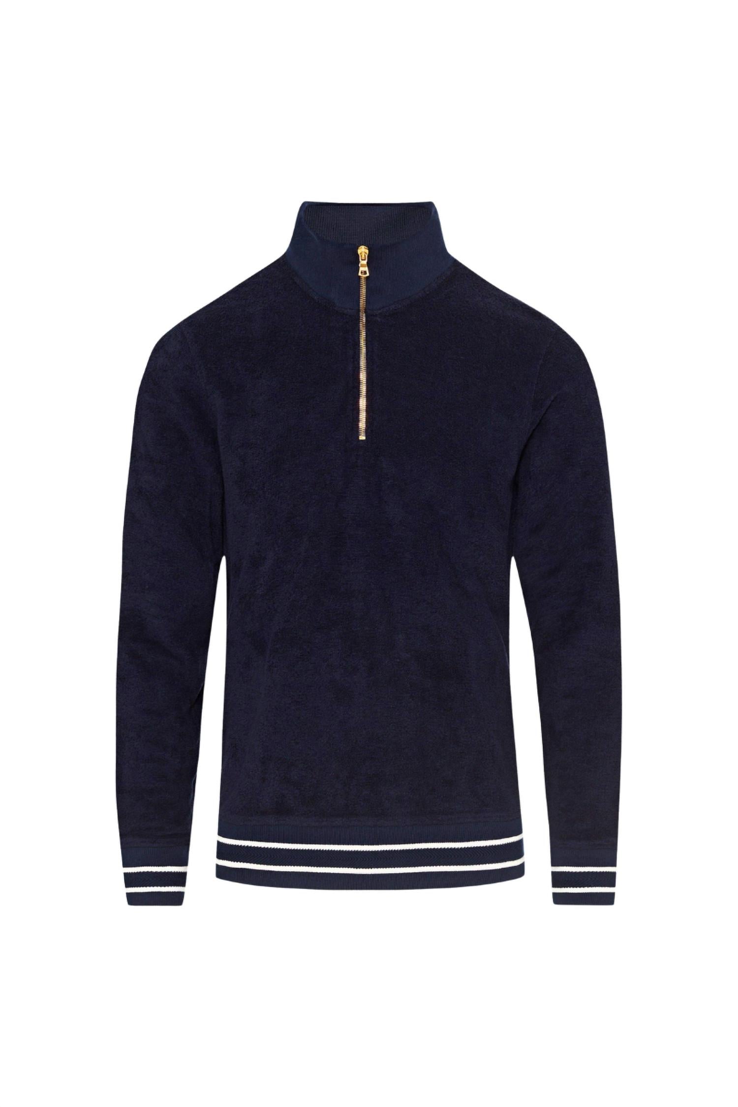 Orlebar Brown - Men's Isar Racking Half Zip Sweatshirt