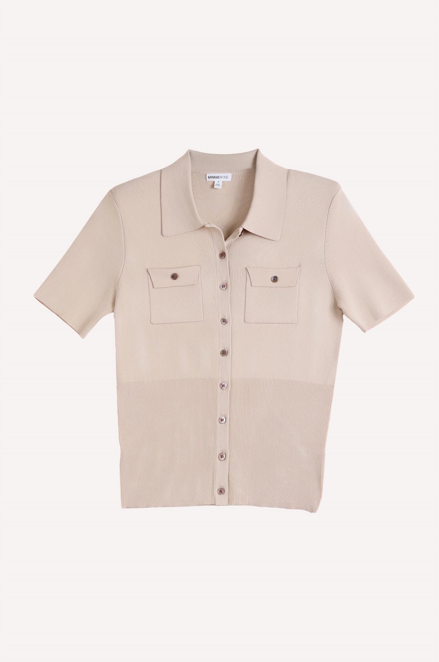Minnie Rose - Collared Shirt With Pockets