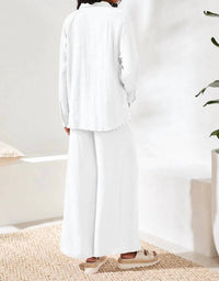 Tribal - Crinkle Gauze Button-front Collared Shirt