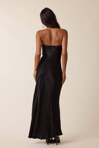Golden - Lilibet Night Out Satin Tube Midi Dress