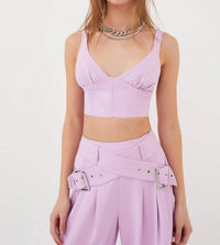 for Love & Lemons Natasha Top in purple - women's shirt