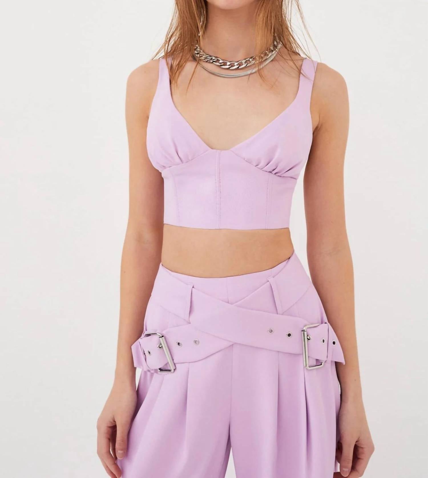 for Love & Lemons Natasha Top in purple - women's shirt