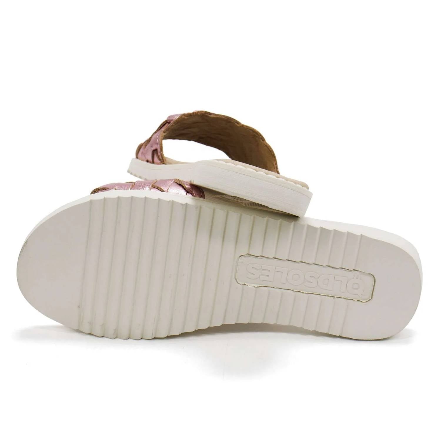 Oldsoles - Girl's Puff Leather Slides