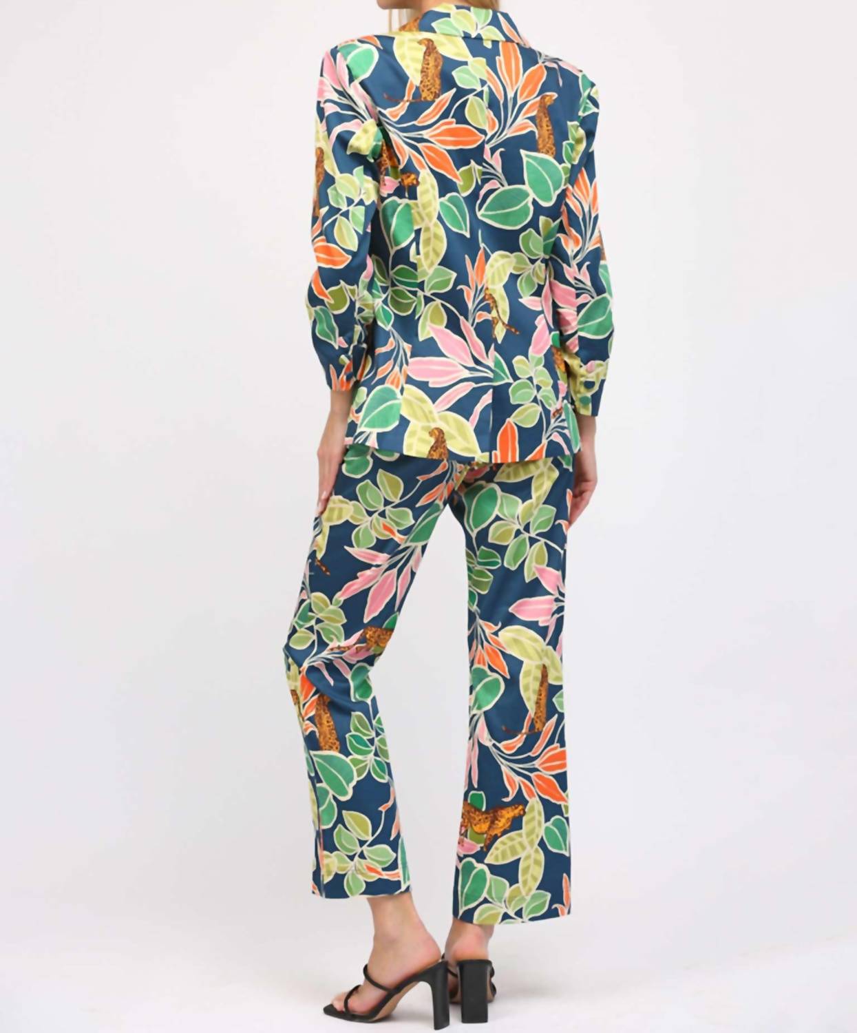 Fate - Jungle Print Satin Blazer