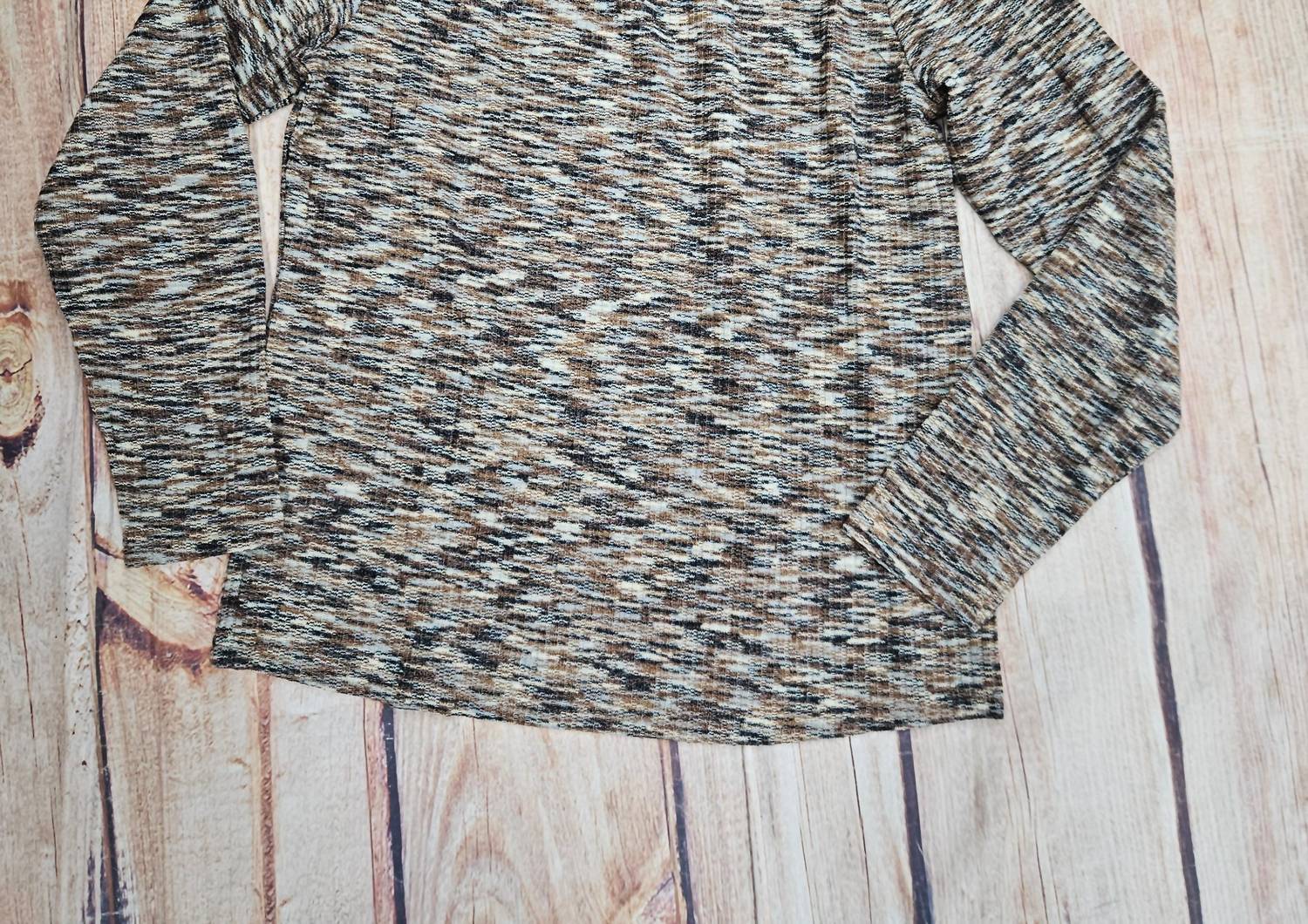 Ethyl Women's Mock Knit Sweater in brown - women's long sleeve top