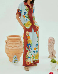 Alemais - Dahlia Floral Linen Shirt