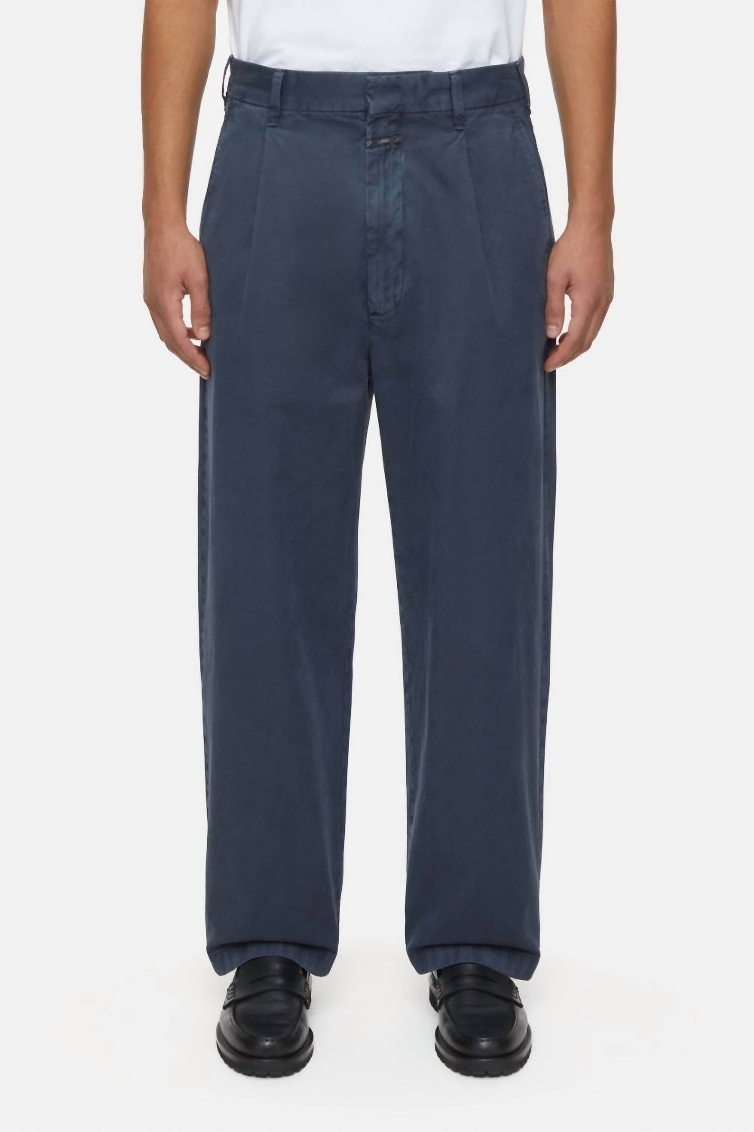 CLOSED Blomberg Wide Relaxed Pants in smokey blue - women's pants