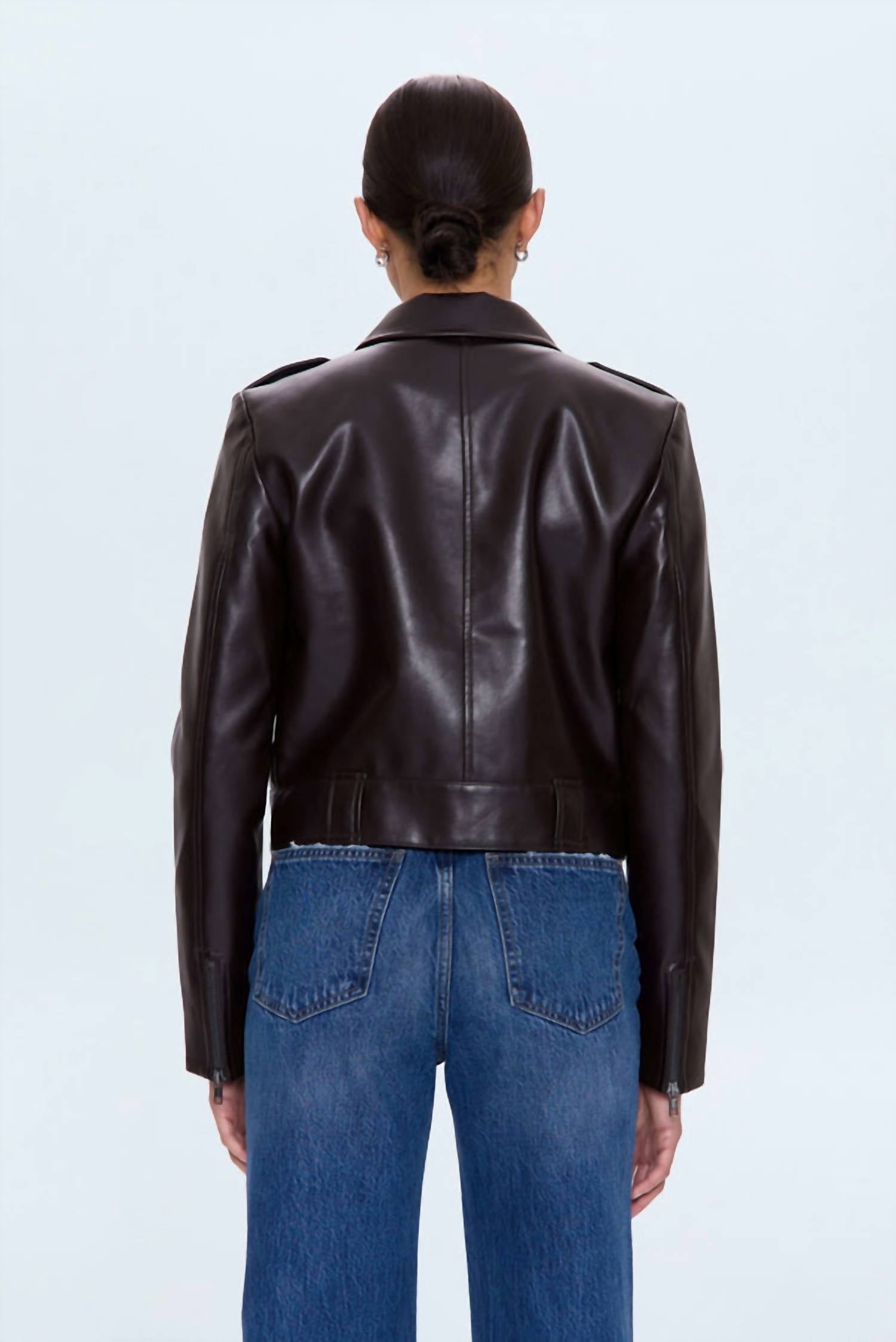 PISTOLA Bex Shrunken Jacket in french roast - women's jacket - alternate view