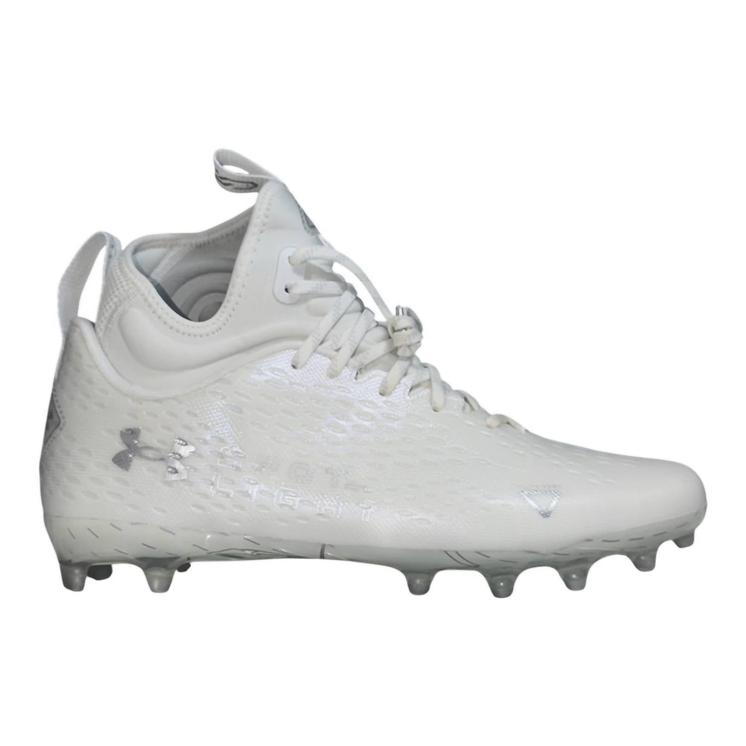 UNDER ARMOUR Men's Sportlight Lux Mc 2.0 Football Cleat Shoe in white - men's shoe - detail view