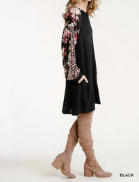 Umgee - Floral & Animal Pocket Dress