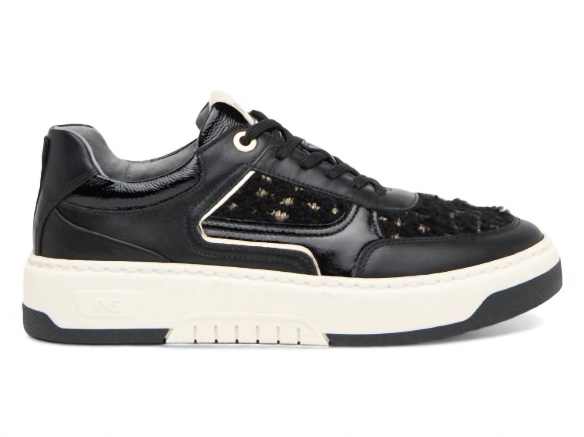 NeroGiardini Women's Guanto Boucle Sneaker in black - women's sneaker - detail view