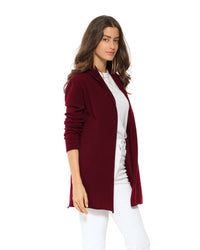 Monticelli Cashmere - Women's Pure Cashmere Long Open Front Cardigan