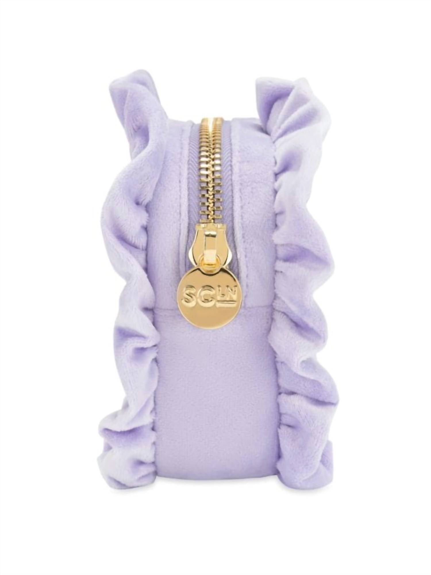 Stoney Clover Lane - Women's Velvet Ruffle Mini Pouch With Heart - Pre-sewn