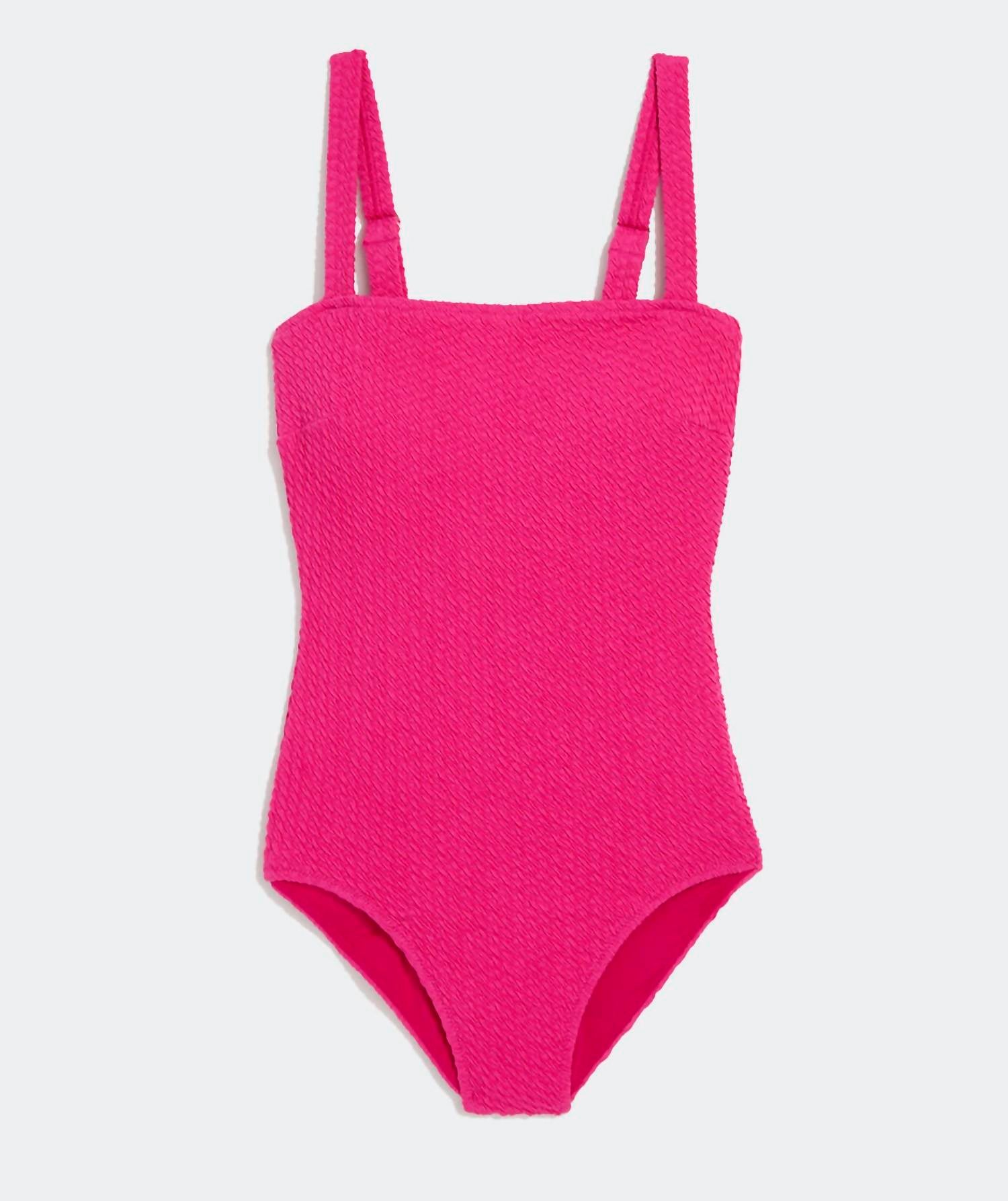 Vineyard Vines - Textured Southampton Square Neck One-piece