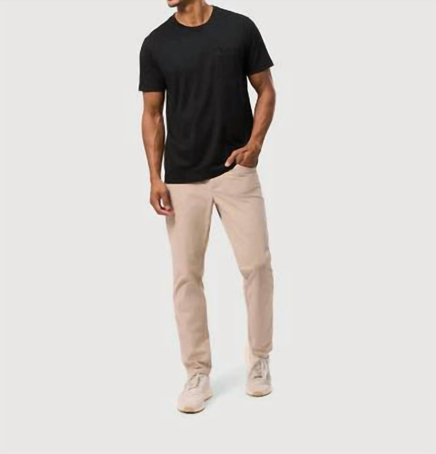 Psycho Bunny Bonnie Regular Fit Pocket Tee in black - men's t-shirt - detail view