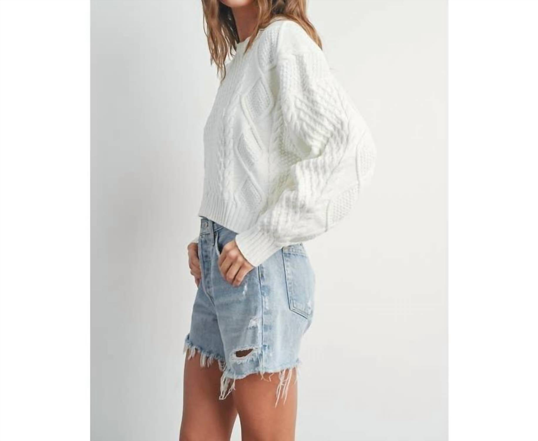Style Usa - Cable Knit Sweater top