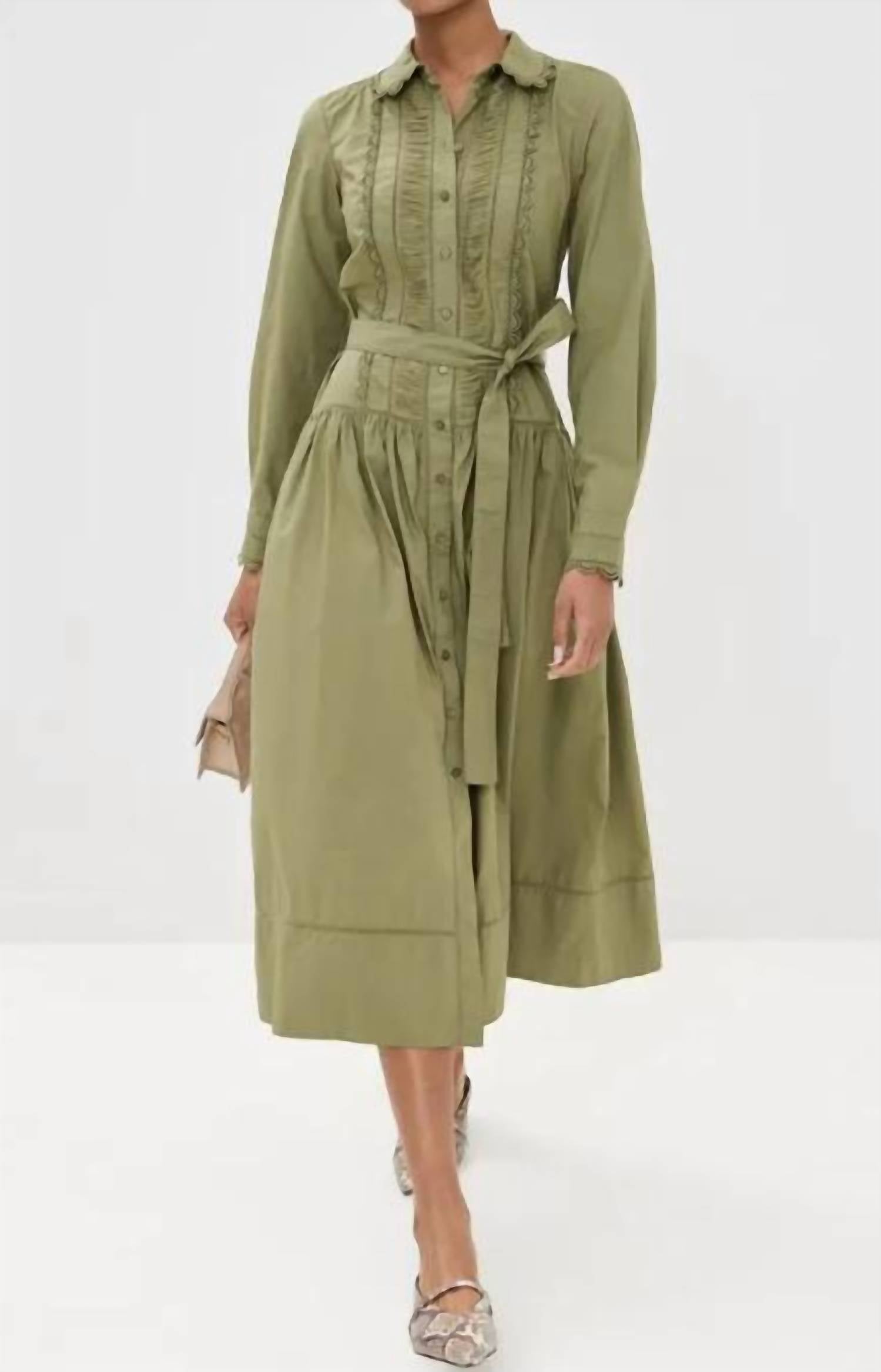 Ulla Johnson - Ariane Scallop Lace Long Sleeve Midi Dress