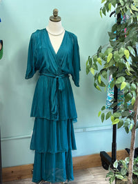 Scandal Italy Women's Nicki Tiered Maxi Dress in teal - women's dress