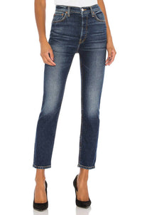 Re/Done - High Rise Ankle Crop Jeans