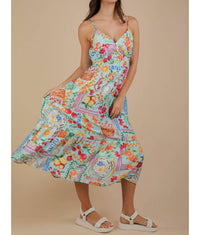 Endless Blu. - Summer Sky Midi Printed Dress