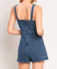 Flying Tomato - First Date Denim Skort Romper