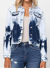Vervet By Flying Monkey - Tie Dye Bleached Denim Jacket