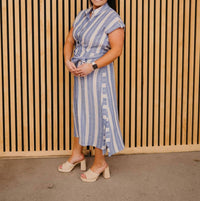 Tribal - Linen Blend Short Sleeve Dress